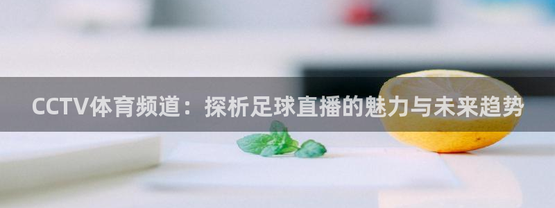 龙门免费直播平台：CCTV体育频道：探析足球直播的魅力与未来趋势