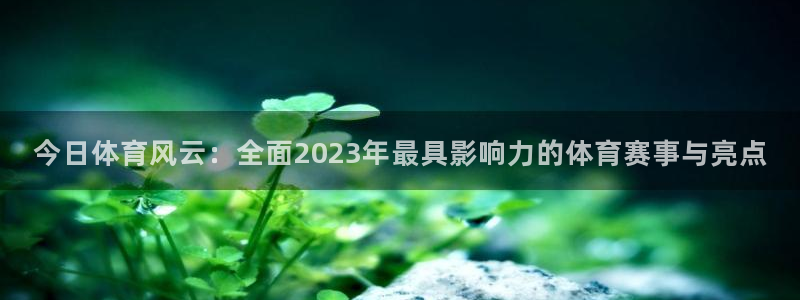 龙门直播app足球直播：今日体育风云：全面2023年最具影响力的体育赛事与亮点